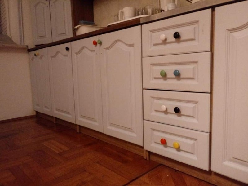 Mallofusa 32mm Cabinet Ceramic Round Pull Knobs for Drawer Dresser Kitchen Wardrobe Handles 10 PCS Yellow - Image 4
